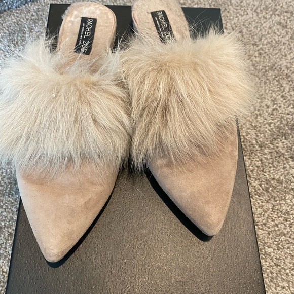 Rachel Zoe Faux fur mules size 6 - Picture 5 of 7
